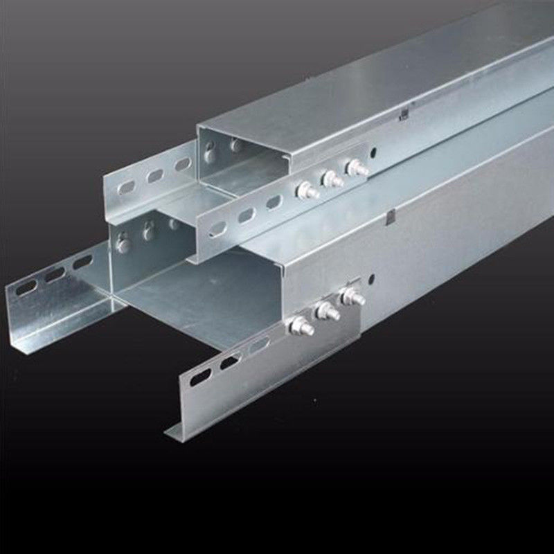 ISO9001 Solid Bottom Type Cable Tray 50mm-1000mm Lebar