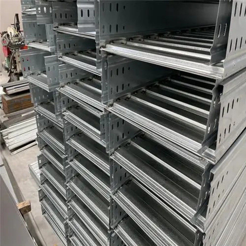 20-100kg/M Aluminium Ladder Type Cable Tray Produsen Warna Perak
