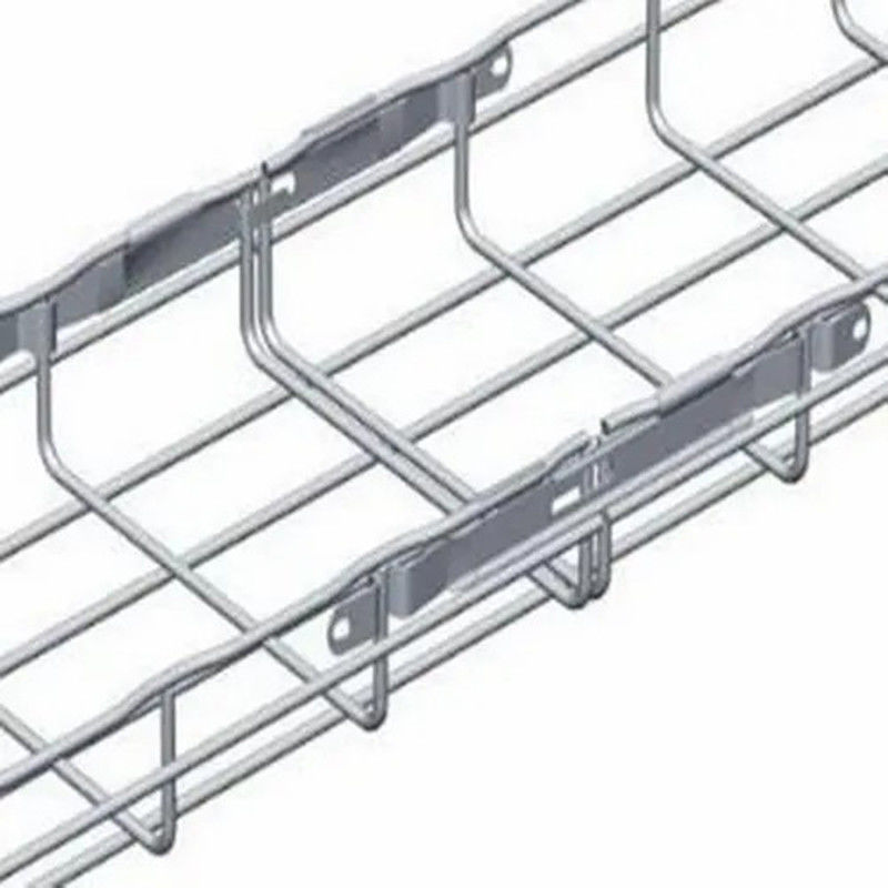 SS Wire Mesh Cable Tray Grid / Linear Tipe ukuran Disesuaikan